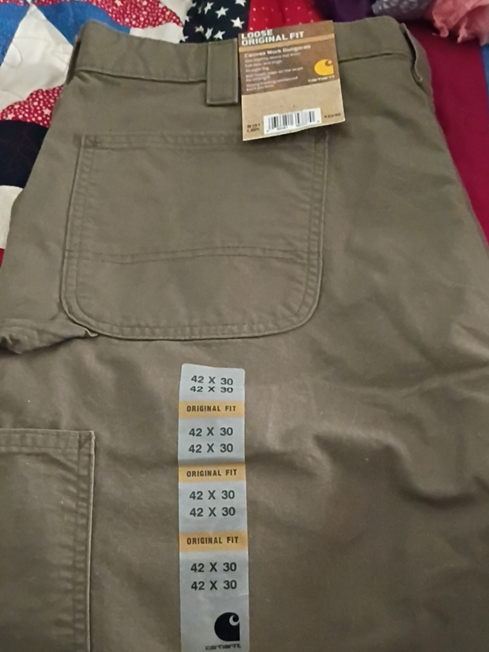 Carhartt Men’s Loose Original Fit Work Pants - Brown